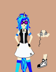 Size: 1578x2036 | Tagged: safe, artist:eruki-chan04, dj pon-3, vinyl scratch, human, g4, converse, humanized, shoes