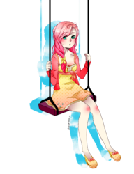 Size: 1000x1300 | Tagged: safe, artist:a-clash-of-kings, fluttershy, human, g4, female, humanized, solo