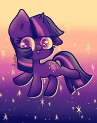 Size: 750x950 | Tagged: safe, artist:avelineh, twilight sparkle, g4, female, limited palette, solo
