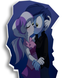 Size: 1000x1152 | Tagged: safe, artist:fj-c, night light, twilight velvet, human, equestria girls, g4, blushing, equestria girls-ified, female, kiss on the lips, kissing, male, ship:nightvelvet, shipping, straight