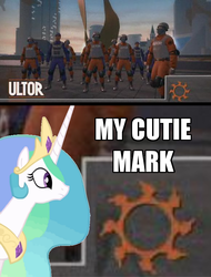 Size: 581x766 | Tagged: safe, princess celestia, g4, cutie mark, meme, saints row, ultor