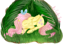 Size: 3593x2567 | Tagged: safe, artist:sunday-spring, fluttershy, g4, female, high res, sleeping, solo