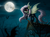 Size: 1383x1016 | Tagged: safe, artist:hioshiru, fluttershy, bat, bat pony, pony, g4, badass, bat ears, bat ponified, bat wings, clothes, costume, female, flutterbadass, flutterbat, full moon, latex, mare, moon, night, night sky, outdoors, piercing, race swap, rooftop, scenery, sky, solo, spread wings, wings