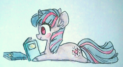 Size: 457x248 | Tagged: safe, artist:nekobite, twilight sparkle, g4, female, filly, solo, traditional art, watercolor painting