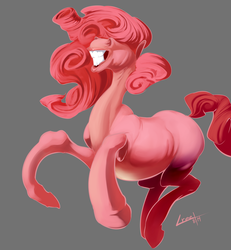 Size: 3918x4238 | Tagged: safe, artist:creet, pinkie pie, g4, female, grin, hoers, solo, why