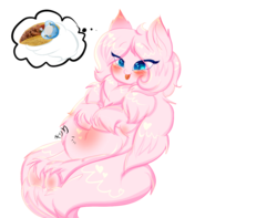 Size: 1099x866 | Tagged: safe, artist:karsismf97, oc, oc only, oc:fluffle puff, belly, belly blush, blushing, pregnant, solo, taco, thought bubble