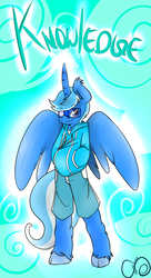 Size: 981x1800 | Tagged: safe, artist:cynux, oc, oc only, alicorn, anthro, alicorn oc, anthro oc, bipedal, clothes, cloud, cloudy, curved horn, ear fluff, glasses, hoodie, horn, male, requested art, shorts, smiling, solo, spread wings