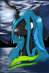 Size: 853x1280 | Tagged: safe, artist:vhcqcryostasis, oc, oc only, oc:queen cryostasis, changeling, changeling queen, changeling queen oc, female