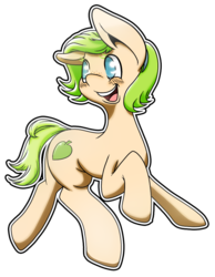 Size: 797x1025 | Tagged: safe, artist:thepiplup, oc, oc only, oc:spring leaf, earth pony, pony, simple background, solo, transparent background