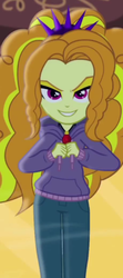 Size: 307x689 | Tagged: safe, screencap, adagio dazzle, equestria girls, g4, my little pony equestria girls: rainbow rocks, clothes, female, gem, hoodie, siren gem, solo