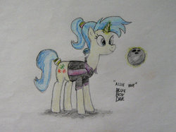 Size: 1024x766 | Tagged: safe, artist:blueboxdave, allie way, pony, unicorn, g4, ponytail, traditional art