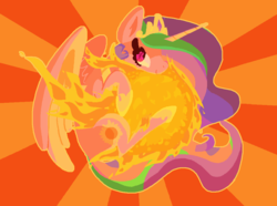 Size: 1075x800 | Tagged: safe, artist:paintrolleire, princess celestia, g4, female, solo, sun, tangible heavenly object