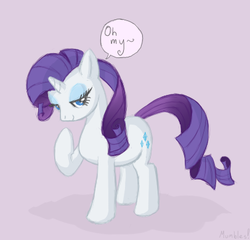 Size: 406x389 | Tagged: safe, artist:mumbles, rarity, pony, unicorn, g4, female, lidded eyes, oh my, solo