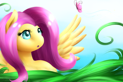 Size: 3000x2000 | Tagged: safe, artist:nothingspecialx9, fluttershy, pegasus, semi-anthro, g4, female, high res, solo