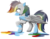 Size: 3060x2368 | Tagged: safe, artist:shadeila, rainbow dash, g4, color loss, female, floppy ears, gray, high res, looking down, open mouth, profile, rainbow-less dash, raised hoof, shocked, simple background, solo, transparent background, wide eyes