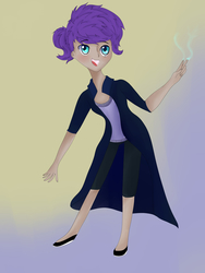 Size: 3333x4444 | Tagged: safe, artist:bambinen, oc, oc only, oc:nyx, human, humanized, magic, solo