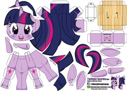 Size: 3117x2250 | Tagged: safe, artist:eljoeydesigns, twilight sparkle, g4, belly button, blushing, cute, high res, papercraft