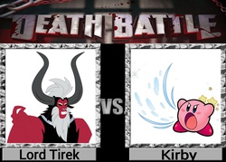 Size: 900x643 | Tagged: safe, lord tirek, puffball, g4, death battle, exploitable meme, kirby, kirby (series), meme, nintendo