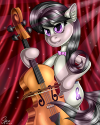 Size: 2000x2500 | Tagged: safe, artist:sycoartworks, octavia melody, earth pony, pony, g4, bipedal, cello, female, high res, musical instrument, solo