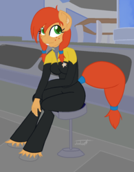 Size: 883x1132 | Tagged: safe, artist:jade meteor, oc, oc:pippy smudgebutt, anthro, crossover, star trek