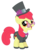 Size: 1867x2494 | Tagged: safe, artist:reitanna-seishin, apple bloom, g4, clothes, crossdressing, cutie mark, dress up, glasses, hat, shoes, simple background, solo, suit, top hat, transparent background, vector