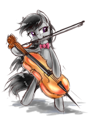 Size: 520x745 | Tagged: safe, artist:luciferamon, octavia melody, earth pony, pony, g4, cello, female, musical instrument, solo