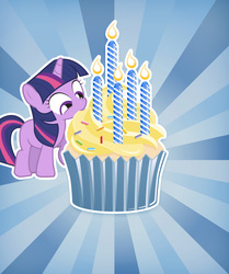 Size: 1280x1533 | Tagged: safe, artist:dm29, twilight sparkle, pony, unicorn, g4, candle, cupcake, cute, female, filly, filly twilight sparkle, julian yeo is trying to murder us, nom, solo, tumblr, twiabetes