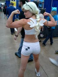 Size: 768x1024 | Tagged: artist needed, safe, bulk biceps, human, bronycon, bronycon 2014, g4, 2014, convention, cosplay, irl, irl human, midriff, muscles, photo, rule 63, solo