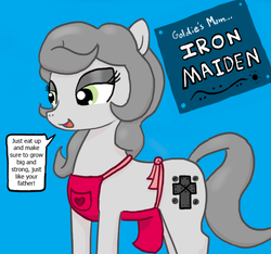 Size: 640x600 | Tagged: safe, artist:ficficponyfic, oc, oc only, oc:iron maiden, ask golden brisk, solo