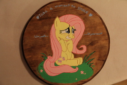 Size: 5184x3456 | Tagged: safe, artist:farondk, fluttershy, g4, painting, woodwork