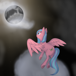 Size: 2048x2048 | Tagged: safe, artist:farondk, oc, oc only, high res, moon, solo