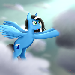 Size: 1024x1024 | Tagged: safe, artist:farondk, oc, oc only, oc:sky river, solo, tongue out