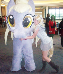Size: 1984x2292 | Tagged: artist needed, safe, artist:lily-lithium, derpy hooves, human, g4, 2012, convention, cosplay, dragon con, irl, irl human, photo, ponysuit, quadsuit