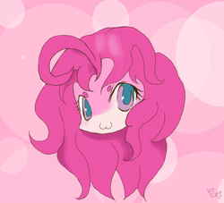 Size: 1024x931 | Tagged: safe, artist:lily-lithium, pinkie pie, human, g4, :3, chibi, female, head, humanized, solo