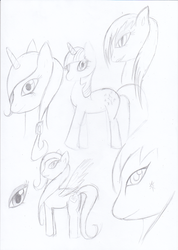 Size: 1248x1748 | Tagged: safe, artist:godismetons, twilight sparkle, g4, monochrome, traditional art