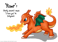 Size: 654x475 | Tagged: safe, artist:rjdaae, charizard, pokémon, ponified, solo