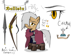 Size: 2100x1591 | Tagged: safe, artist:thethunderpony, oc, oc only, oc:ballista sternbroad, a seedy mare's tale, armor, arrow, bow (weapon), solo, weapon