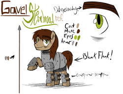 Size: 2100x1600 | Tagged: safe, artist:thethunderpony, oc, oc only, oc:gavel sternbroad, a seedy mare's tale, armor, solo, spear, weapon