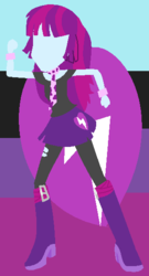 Size: 302x560 | Tagged: safe, artist:pdorothynics, mystery mint, equestria girls, g4, background human, dancing, female, minimalist, silhouette, solo