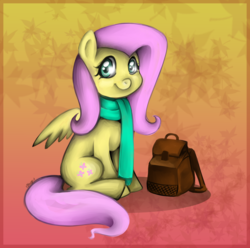 Size: 1119x1108 | Tagged: safe, artist:stasy-macalister, fluttershy, g4, clothes, female, scarf, solo