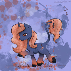 Size: 894x894 | Tagged: safe, artist:fluka, oc, oc only, classical unicorn, horn, leonine tail, solo