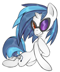 Size: 937x1123 | Tagged: safe, artist:bakemono-san, dj pon-3, vinyl scratch, g4, female, solo