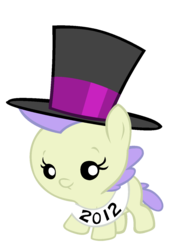 Size: 1280x1650 | Tagged: safe, artist:bronyboy, cream puff, pony, g4, baby, baby pony, female, filly, foal, new year, solo