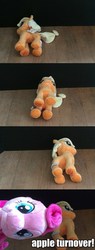 Size: 450x1188 | Tagged: safe, applejack, pinkie pie, g4, aurora, irl, photo, plushie, pun