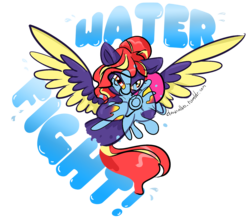 Size: 1003x885 | Tagged: safe, artist:dawnallies, oc, oc only, pegasus, pony, simple background, solo, transparent background, watergun