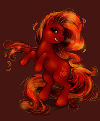 Size: 4000x4848 | Tagged: safe, artist:stasy-macalister, oc, oc only, earth pony, elemental, pony, fire, solo