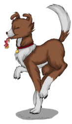 Size: 502x860 | Tagged: safe, artist:mossie55, big macintosh, winona, dog, earth pony, pony, g4, male, micro, simple background, stallion, transparent background