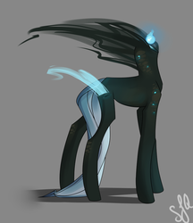 Size: 831x960 | Tagged: safe, artist:pon-ee, ghost, headless horse, undead, headless, solo