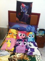 Size: 1936x2592 | Tagged: safe, applejack, fluttershy, pinkie pie, princess luna, rainbow dash, rarity, trixie, twilight sparkle, alicorn, pony, g4, female, mane six, mare, twilight sparkle (alicorn)