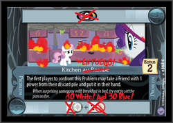 Size: 848x607 | Tagged: safe, edit, enterplay, rarity, sweetie belle, pony, unicorn, g4, my little pony collectible card game, premiere, 1000 hours in ms paint, ccg, duo, duo female, female, filly, foal, horn, mare, ms paint, raised hoof, tail